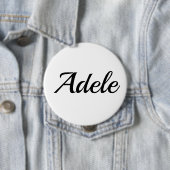 personalisierbar Vorname Adele schwarz weiß 缶バッジ (インサイチュ)