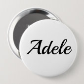 personalisierbar Vorname Adele schwarz weiß 缶バッジ (正面&裏面)