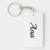 personalisierbar Vorname Ana schwarz weibs キーホルダー (正面)