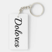 personalisierbar Vorname Dolores schwarz weibs キーホルダー (裏面)