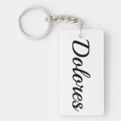 personalisierbar Vorname Dolores schwarz weibs キーホルダー (正面)
