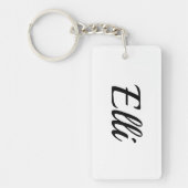 personalisierbar Vorname Elli schwarz weiß キーホルダー (正面)