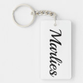 personalisierbar Vorname Marlies schwarz weiß キーホルダー (正面)