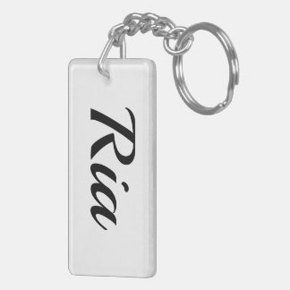 personalisierbar Vorname Ria schwarz weiß キーホルダー