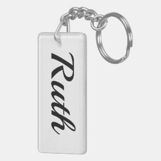 personalisierbar Vorname Ruth schwarz weiß キーホルダー