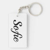 personalisierbar Vorname Sofie schwarz weiß キーホルダー (裏面)