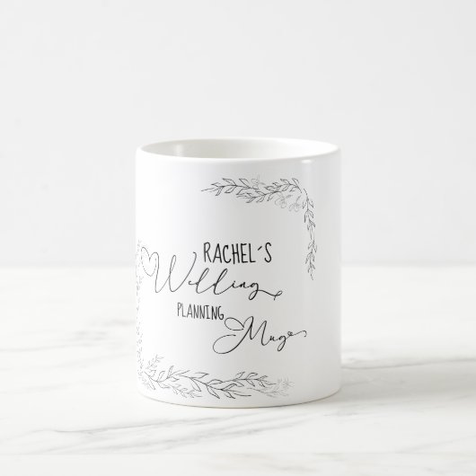 Personalisierbar- Wedding-Planning-Mug コーヒーマグカップ (中央)