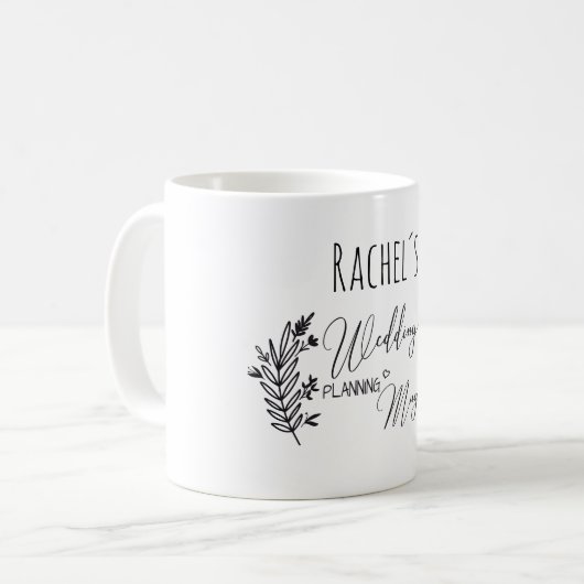 Personalisierbar- Wedding-Planning-Mug コーヒーマグカップ (正面左)