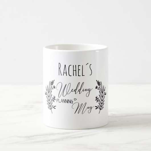 Personalisierbar- Wedding-Planning-Mug コーヒーマグカップ (中央)