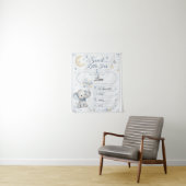 Personalisierbare Baby Geburtstafel mit Elefant  タペストリー (インサイチュ)