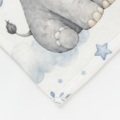 Personalisierbare Baby Geburtstafel mit Elefant  フリースブランケット (角)