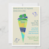 Personalisierbare Einladung Einschulung Junge  招待状 (正面)