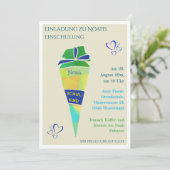 Personalisierbare Einladung Einschulung Junge  招待状 (スタンド正面)