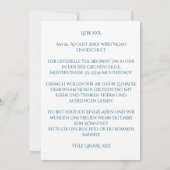 Personalisierbare Einladung Einschulung Junge  招待状 (裏面)