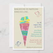 Personalisierbare Einladung zur Einschulung 2024 招待状 (正面)