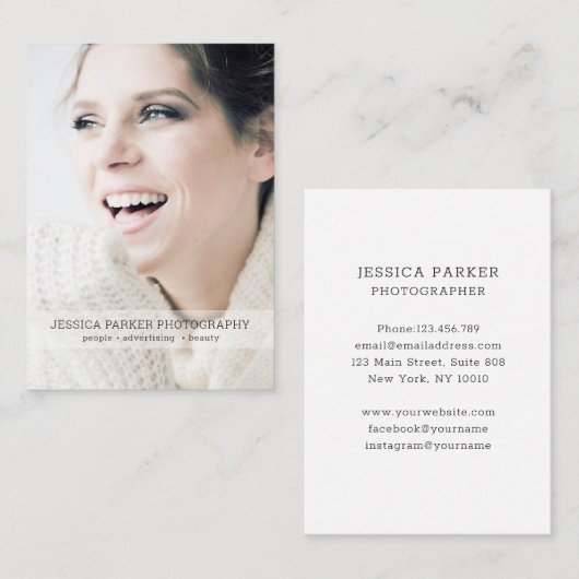 Personalisierbare Foto 名刺 (正面/裏面)