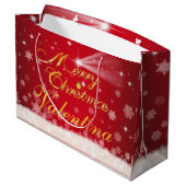 personalisierbare Geschenktüte für Weihnachten ラージペーパーバッグ (裏面アングル)