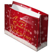 personalisierbare Geschenktüte für Weihnachten ラージペーパーバッグ (正面アングル)