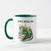 Personalisierbare "I love Dragons & Books" マグカップ (左)
