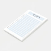 Personalisierbare Modern Blau Weiß Klebeze ポストイット (アングル)