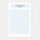 Personalisierbare Modern Blau Weiß Post-it Klebeze ポストイット (正面)