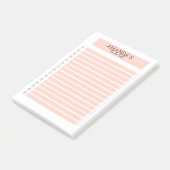 Personalisierbare Modern Pfirsich Weiß ポストイット (アングル)