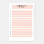 Personalisierbare Modern Pfirsich Weiß Post-it ポストイット (正面)