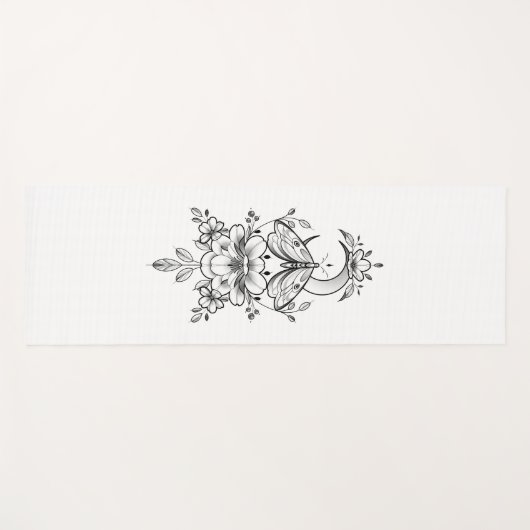 Personalisierbare Yogamatte mit Blumen- Design ヨガマット (正面(横))