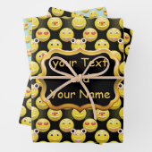 personalisierbares Emoji Packpapier Blätter Set ラッピングペーパーシート (インサイチュ)
