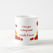 Personalisierbares Entchen zum Valentinstag コーヒーマグカップ (中央)