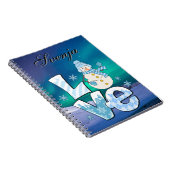 "Personalisierbares Notizbuch 'Love' mit Schneeman ノートブック (右側)