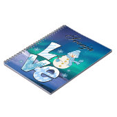 "Personalisierbares Notizbuch 'Love' mit Schneeman ノートブック (左側)