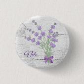 personalisiert、Lavendelstrauss 缶バッジ (正面)