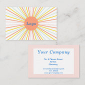 Personalisierte Abstrakter Sonnenschein 名刺 (正面/裏面)
