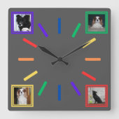 Personalisierte Foto Wanduhr スクエア壁時計 (正面)
