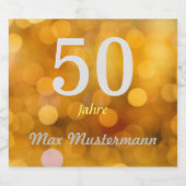 personalisierte Geburtstag スパークリングワインラベル (シングルラベル)