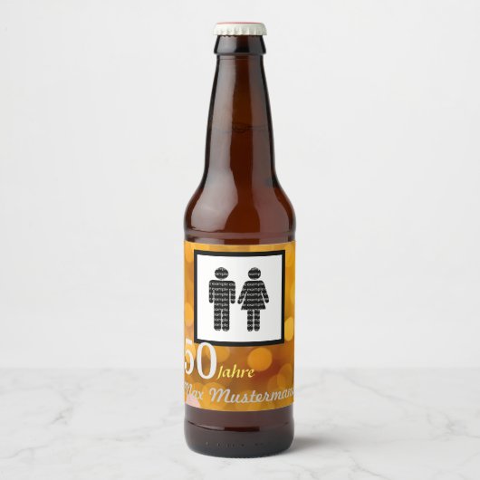 personalisierte Geburtstag ビールラベル (正面)