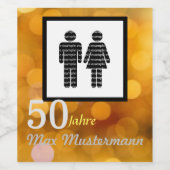 personalisierte Geburtstag ワインラベル (シングルラベル)