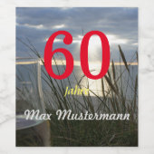 personalisierte Geburtstag ワインラベル (シングルラベル)