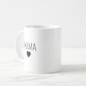 Personalisierte Keramiktasse Mama mit Herz | タッセ コーヒーマグカップ (正面左)