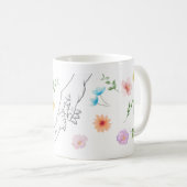 Personalisierte Mama Tasse mit Kinderhand コーヒーマグカップ (正面右)