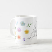 Personalisierte Mama Tasse mit Kinderhände コーヒーマグカップ (正面左)