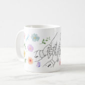 Personalisierte Mama Tasse mit Kindernamen コーヒーマグカップ (正面左)