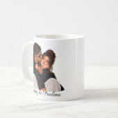 Personalisierte Partnertasse mit Wunschname コーヒーマグカップ (正面左)