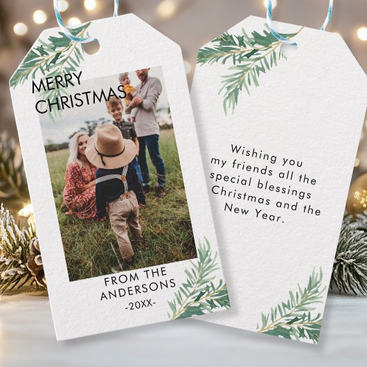 Personalisierte Photo Weihnachts- Geschenkanhänger ギフトタグ