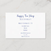 Personalisierte Tee Shop 名刺 (裏面)