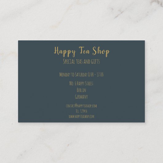 Personalisierte Tee Shop 名刺 (裏面)