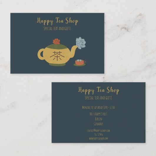 Personalisierte Tee Shop 名刺 (正面/裏面)
