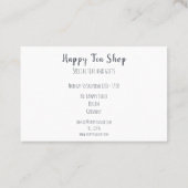 Personalisierte Tee Shop 名刺 (裏面)