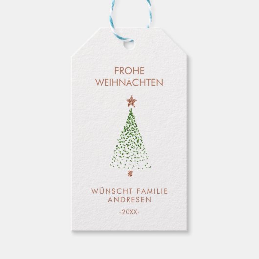 Personalisierte Weihnachts- Geschenkanhänger ギフトタグ (正面)